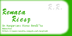 renata riesz business card